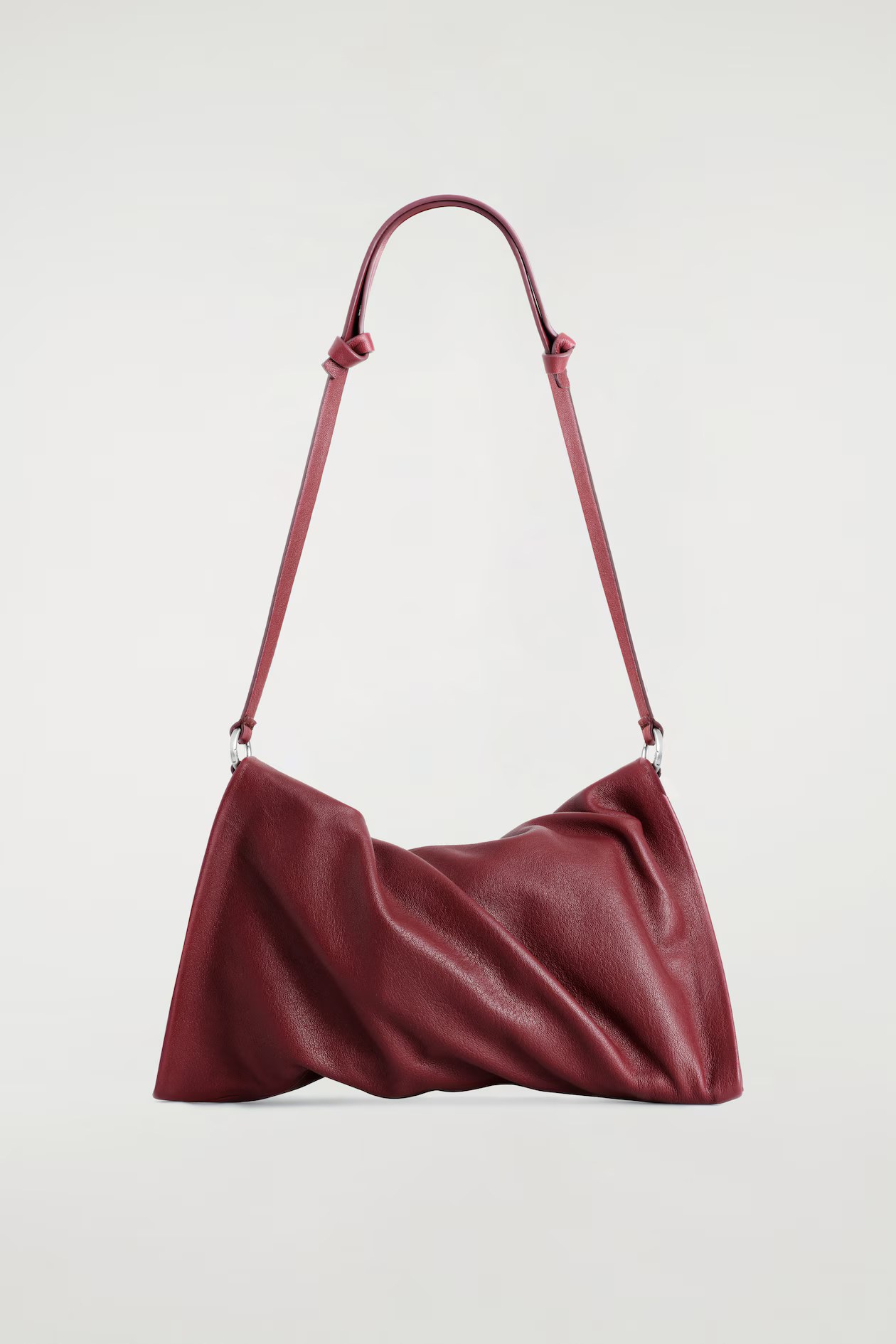 COS, TWISTED MINI CLUTCH BAG - LEATHER