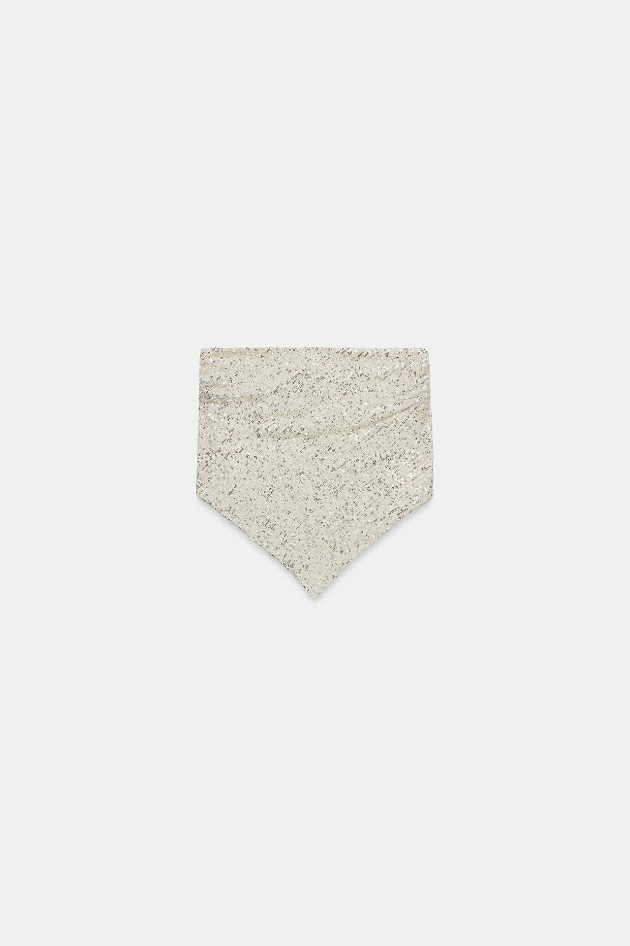 ZARA, STRAPLESS SEQUIN TOP