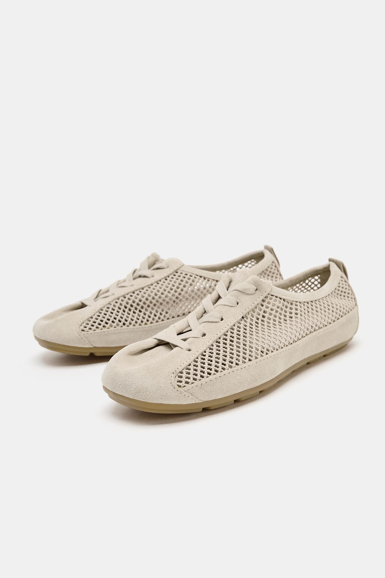 ZARA, MESH PULL-TAB SNEAKERS