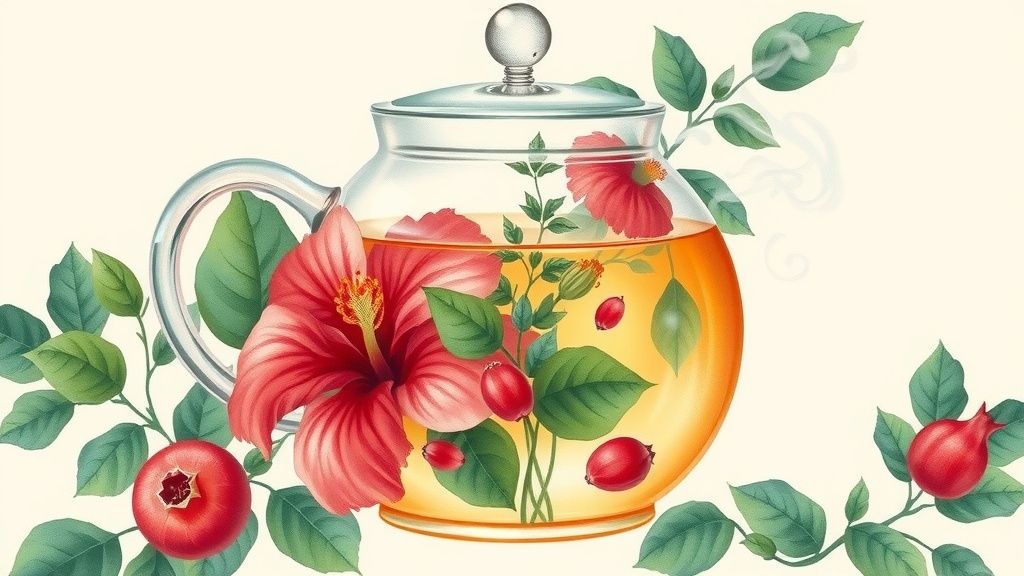 Infusão de Hibisco e Romã para Pressão Alta