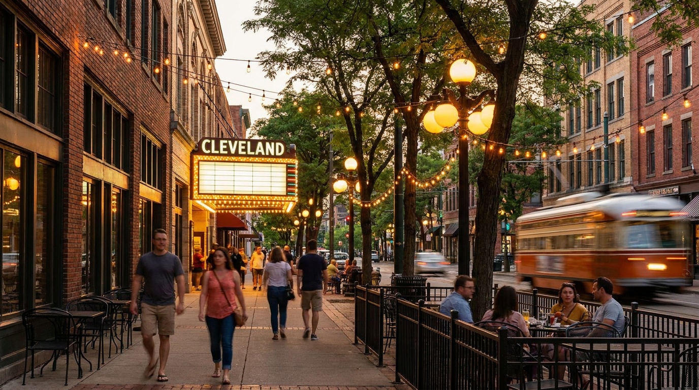 What are the best neighborhoods in Cleveland for walkability and nightlife?