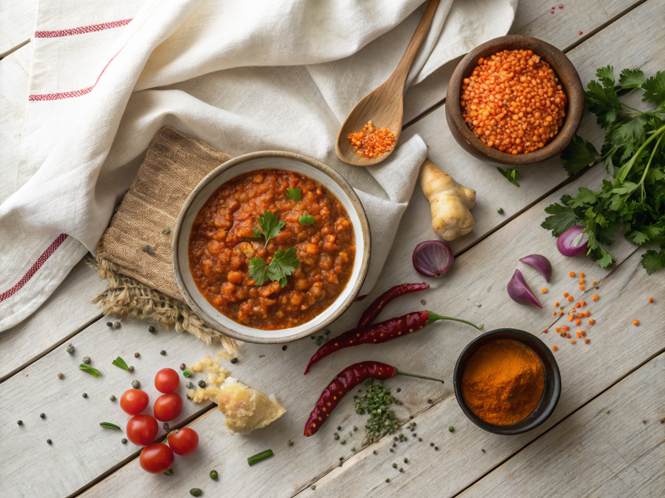 Mesir Wot (Ethiopian Red Lentil Stew)