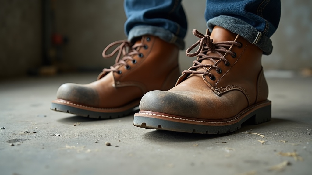 Foot odor prevention in closed toe work boots on a jobsite
