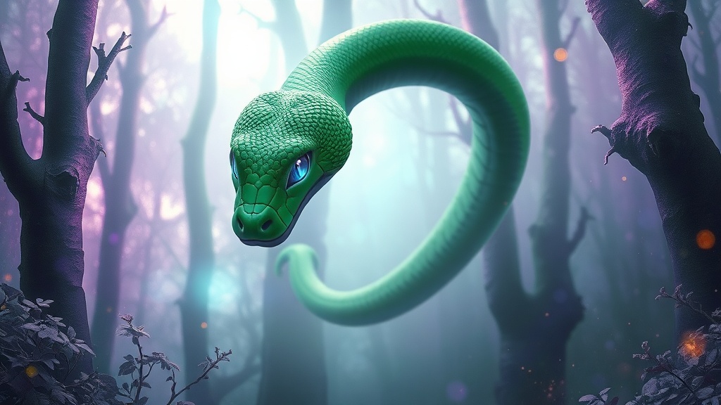 Sonhar com Cobra Verde: Simbolismo e Avisos Espirituais