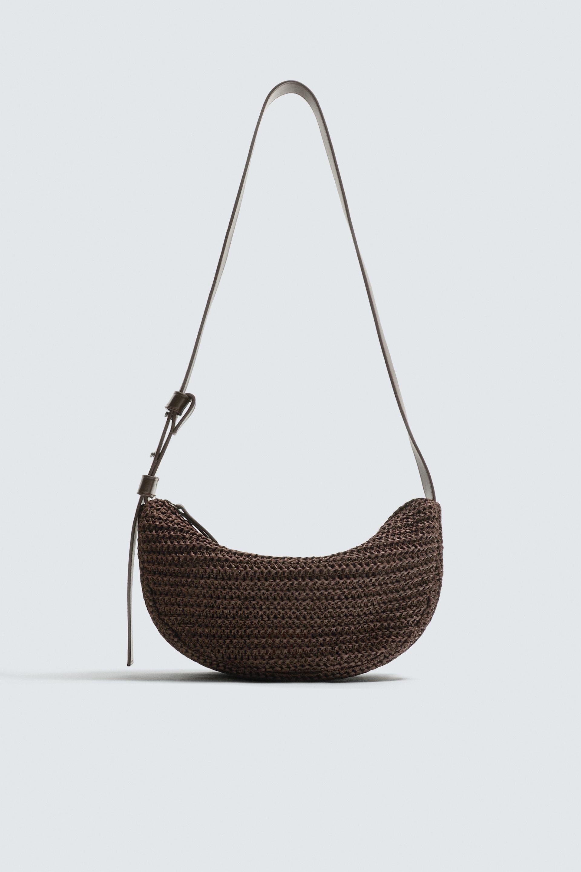 zara, WOVEN SHOULDER BAG