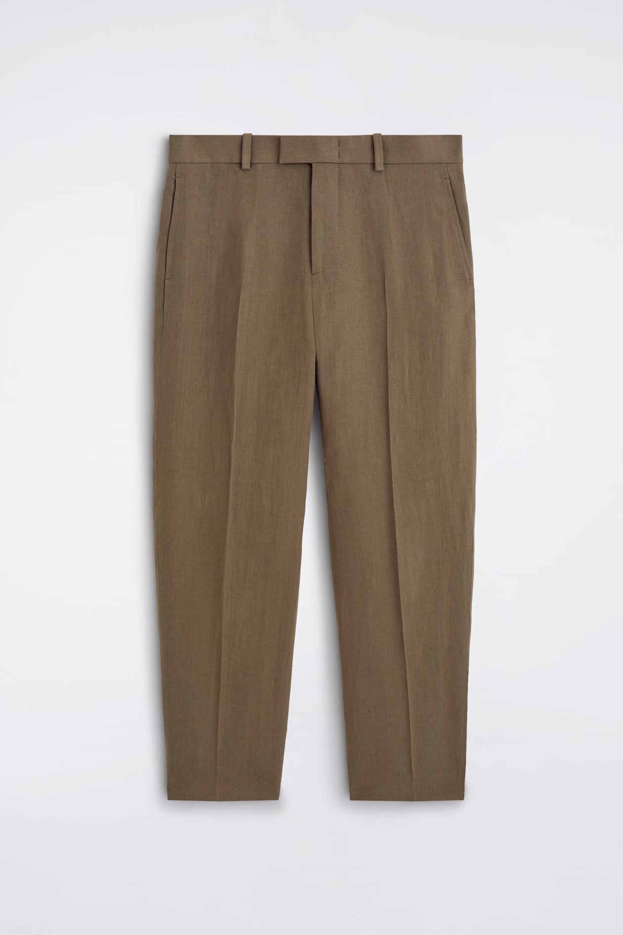 cos, LINEN RELAXED-FIT TAPERED PANTS