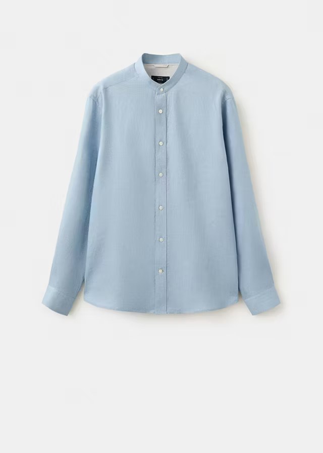mango, REGULAR-FIT 100% LINEN SHIRT