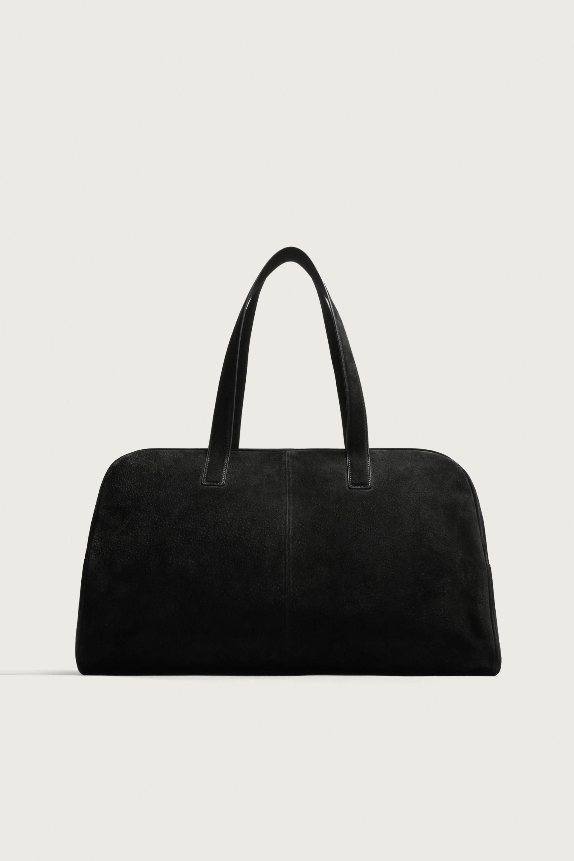 zara, LEATHER TRAVEL BAG M