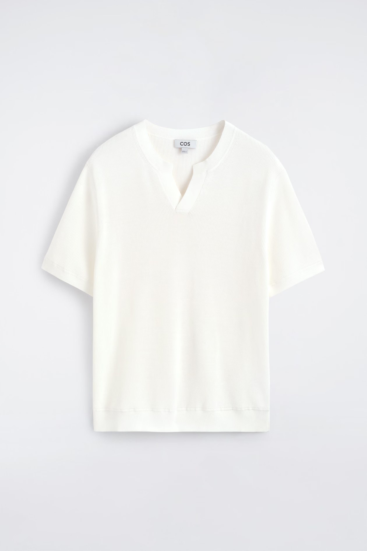 cos, OPEN-COLLAR POLO T-SHIRT