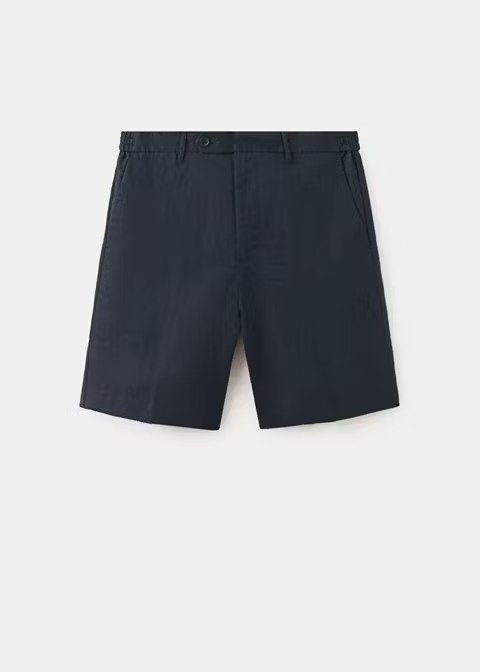 mango, REGULAR-FIT 100% LINEN BERMUDA SHORTS