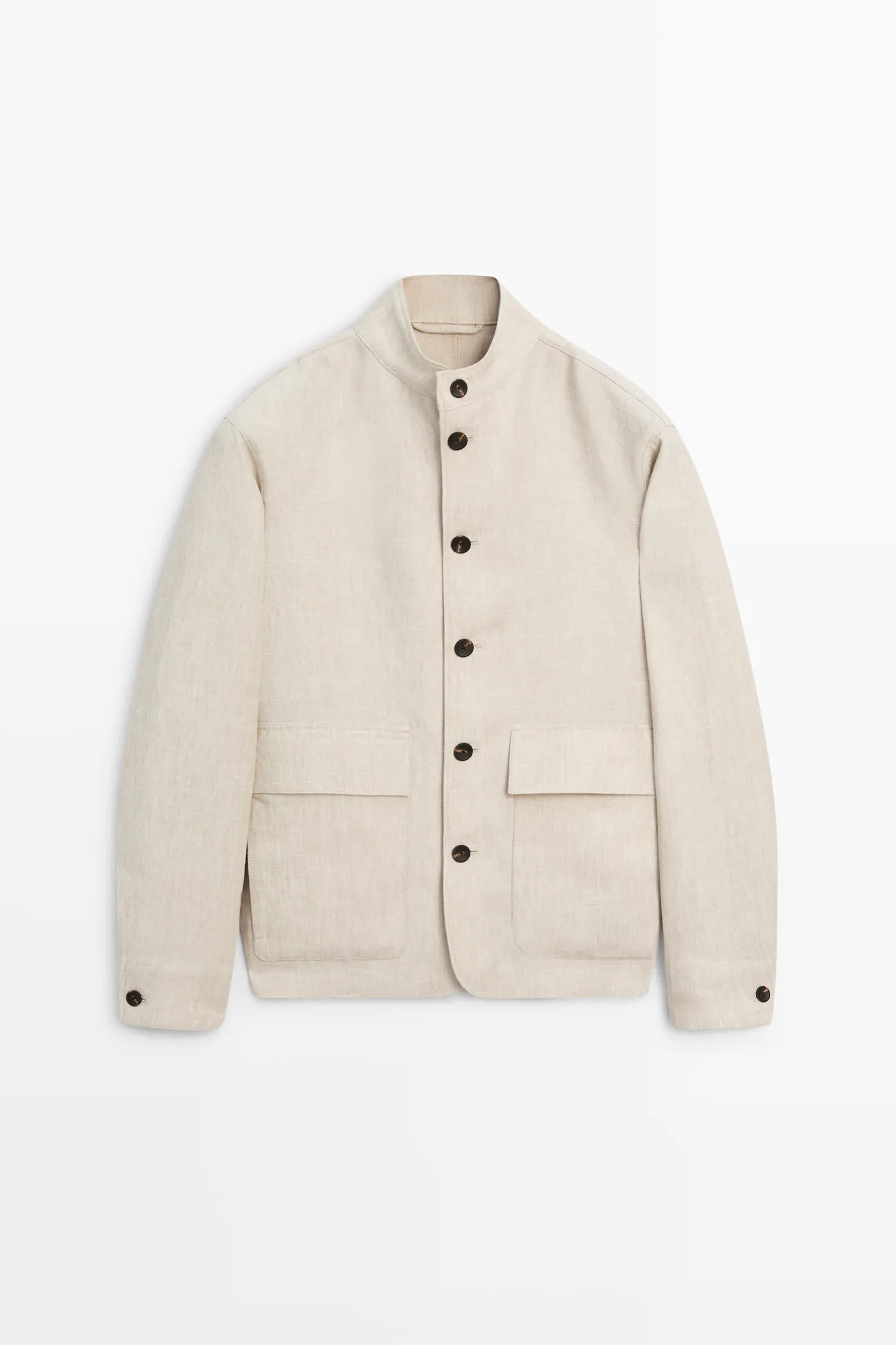 Massimo Dutti, 100% LINEN TOTAL LOOK OVERSHIRT