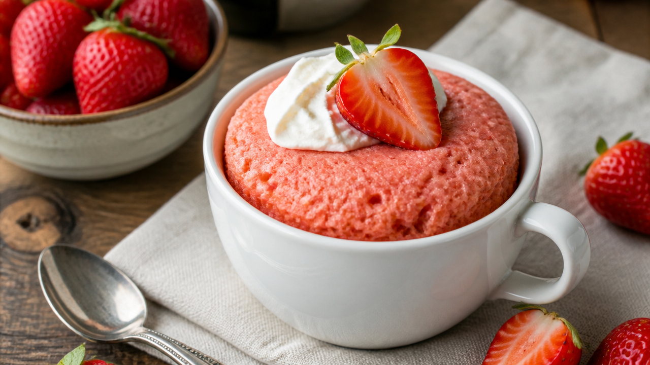 How to Make a Strawberry Mug Cake That Cooks Evenly Every Time 2 Strawberry Mug Cake Recipe