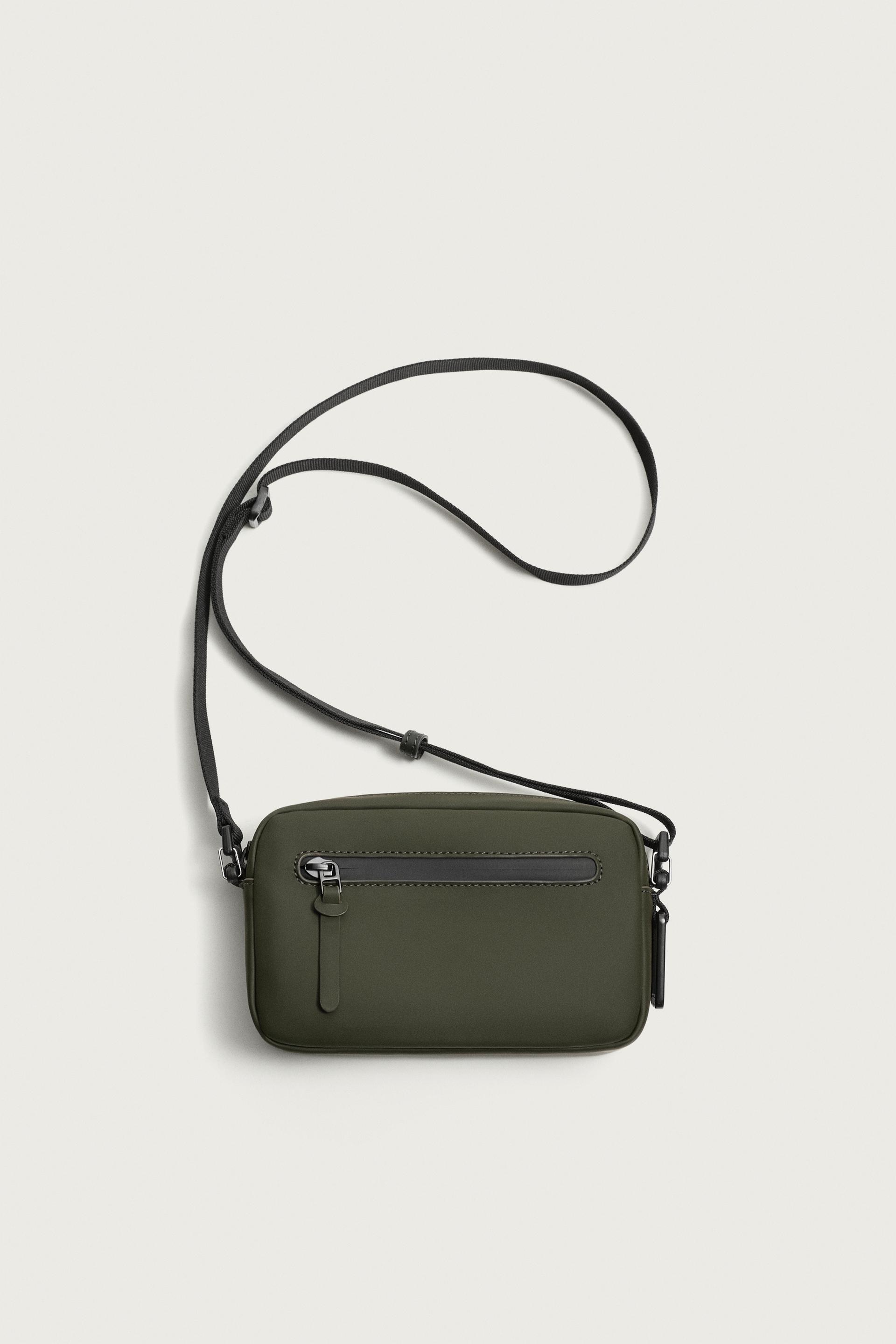 zara, RUBBERIZED CROSSBODY BAG