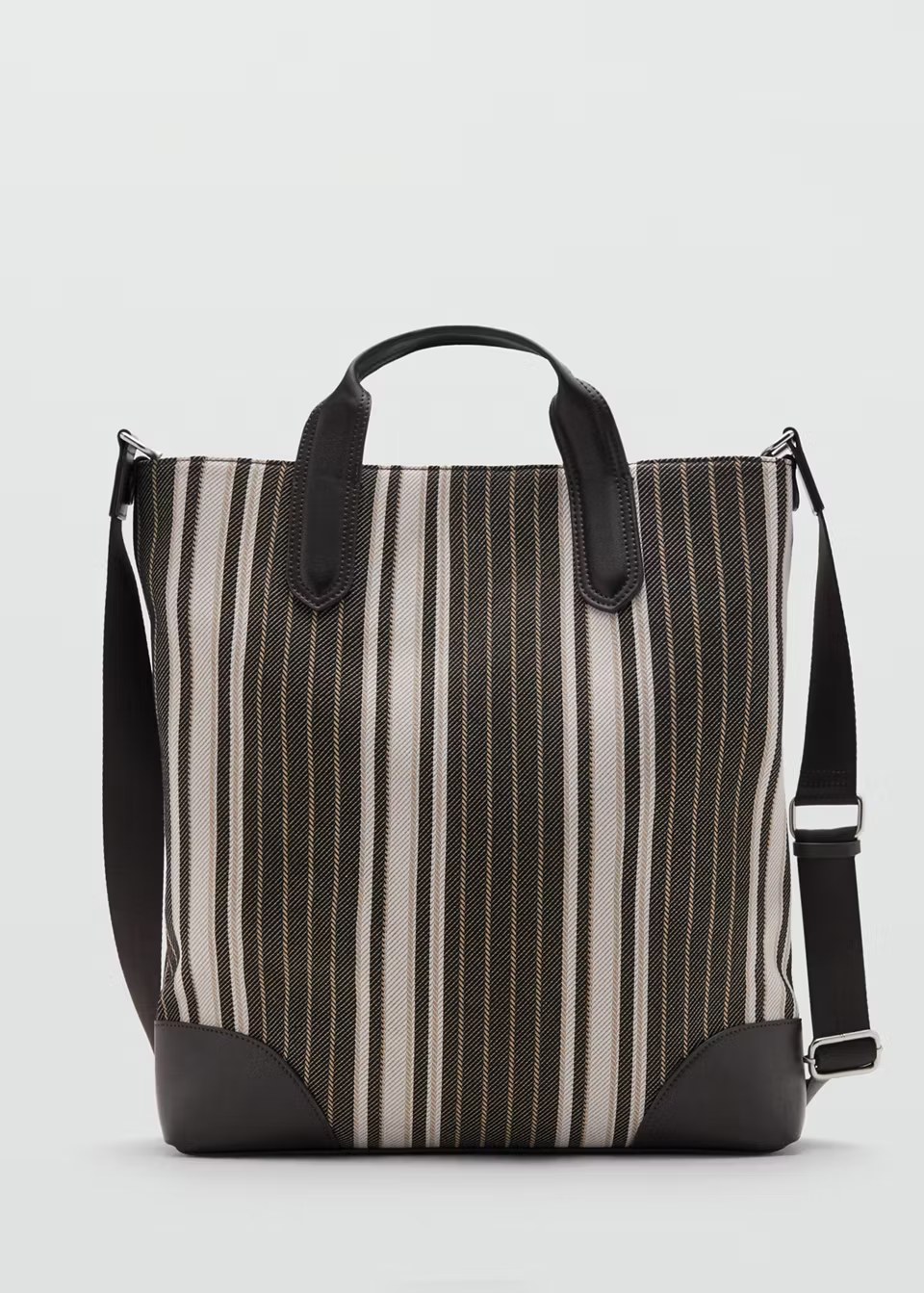 mango, STRIPED TOTE BAG