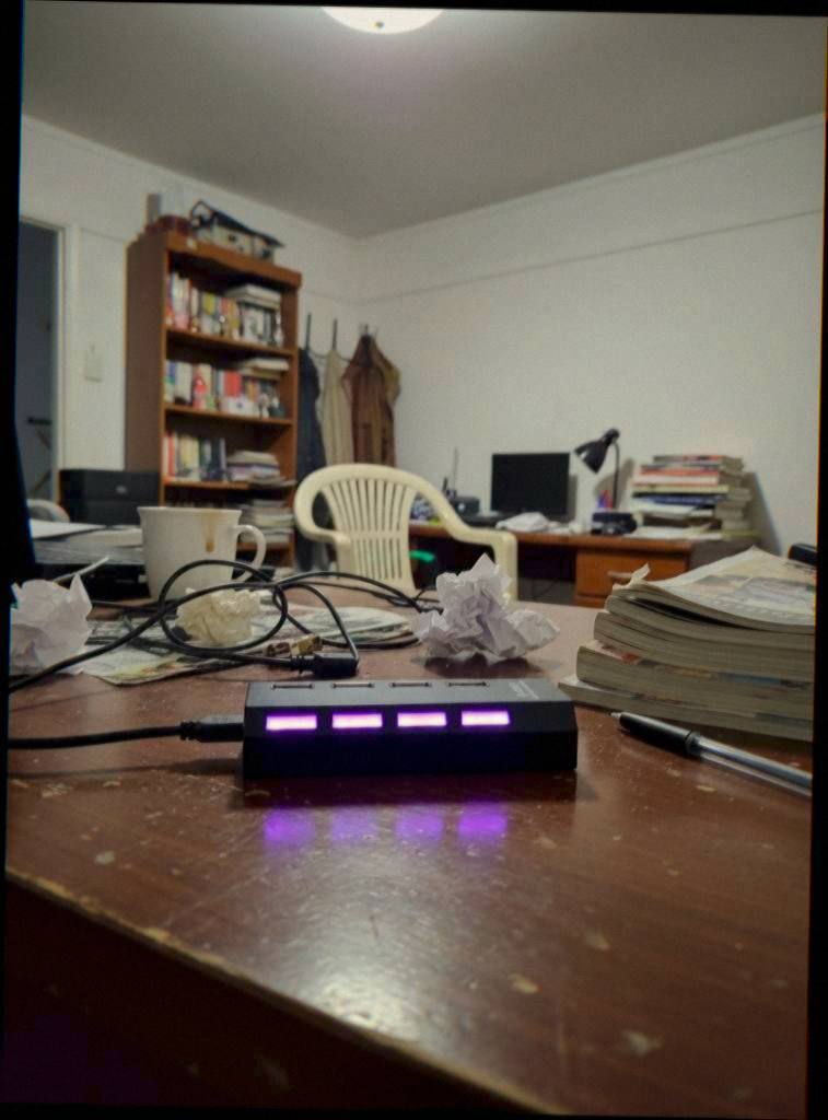 NoirFold hub on clean office desk with laptop