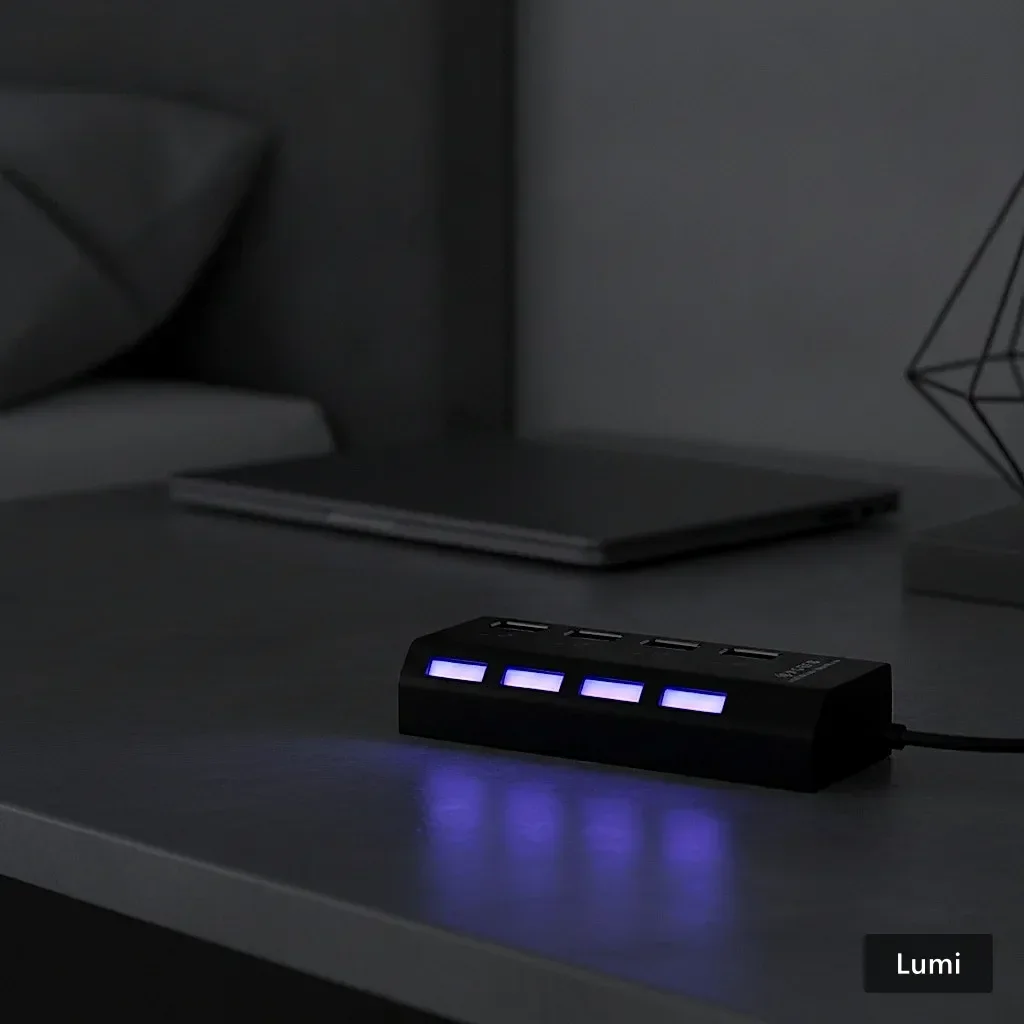 NoirFold USB Hub - Premium 4-Port Connectivity photo 4