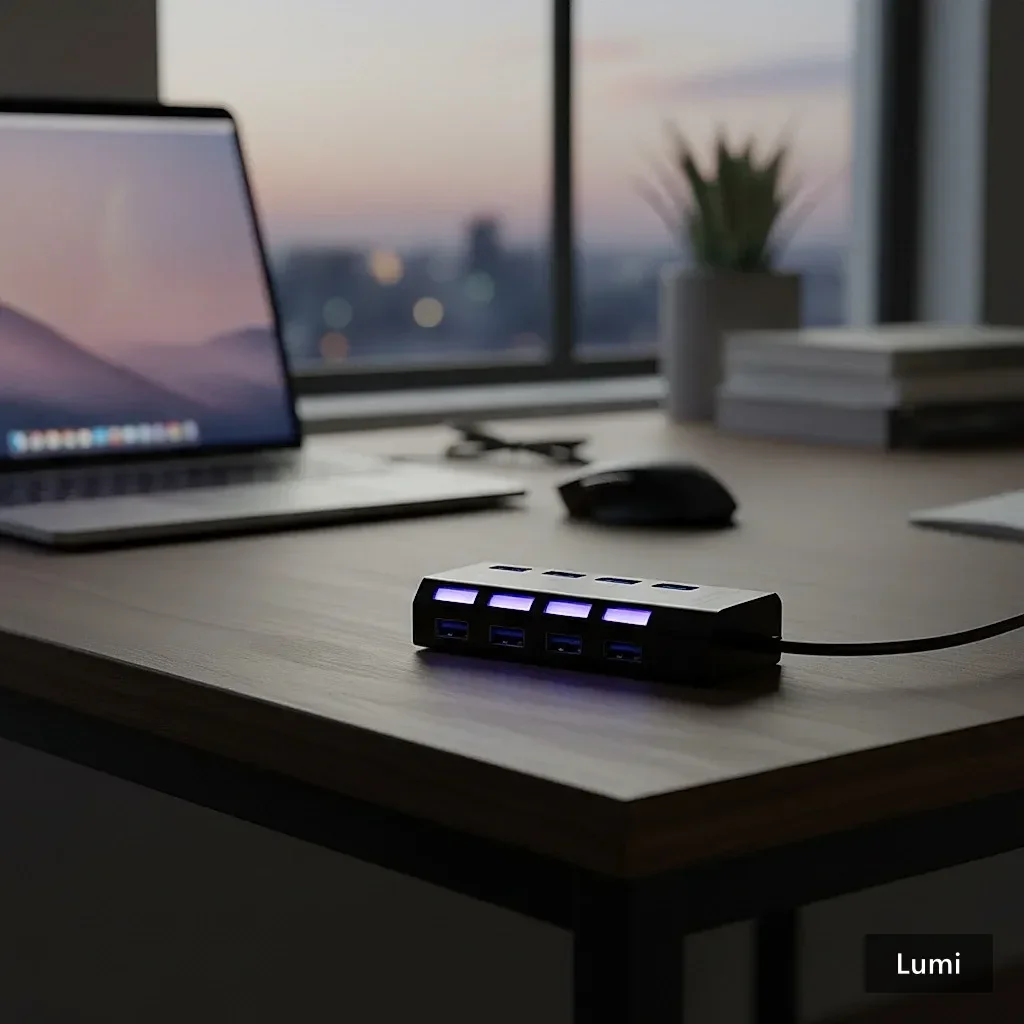 NoirFold USB Hub - Premium 4-Port Connectivity photo 3