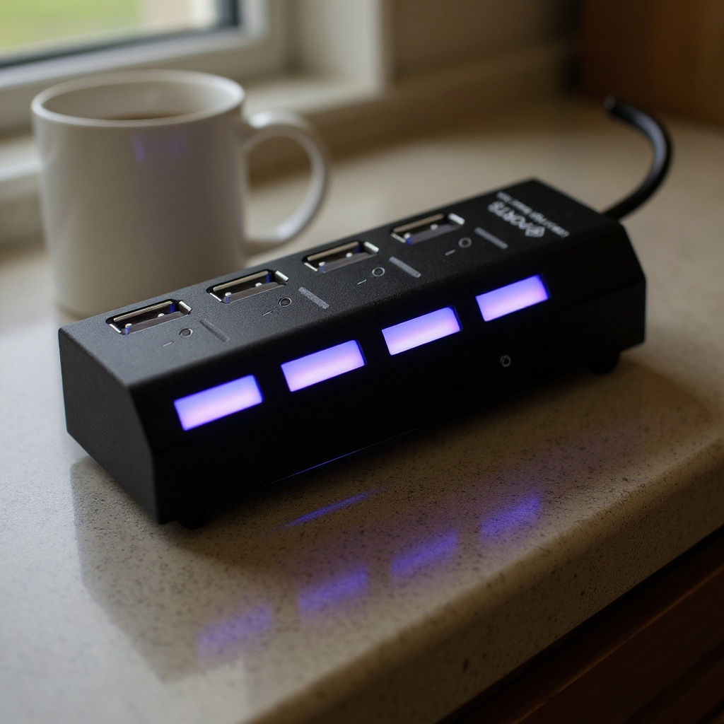 NoirFold USB Hub - Premium 4-Port Connectivity photo 5