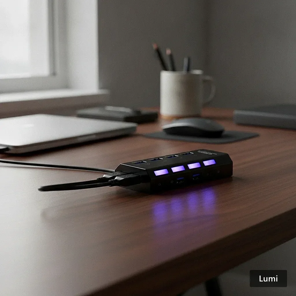 NoirFold USB Hub - Premium 4-Port Connectivity photo 6