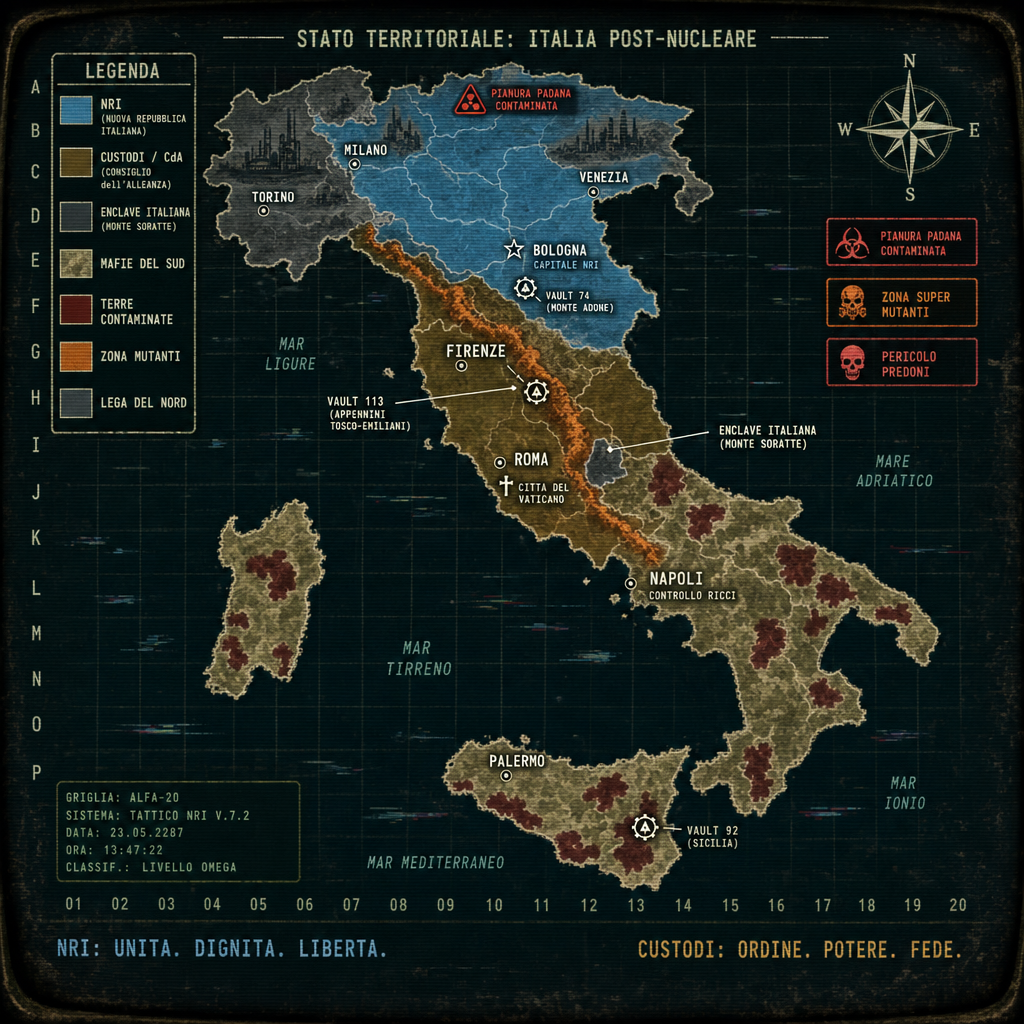 Italy Post-Nuclear Faction Territory Map