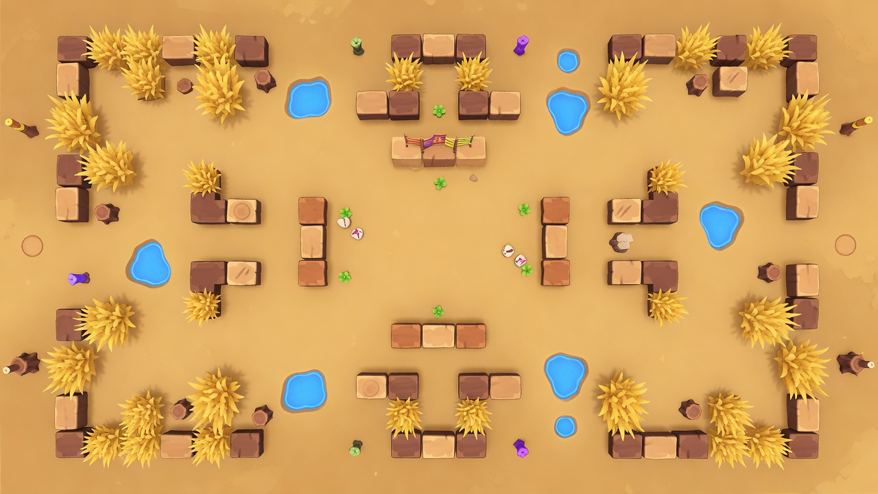 Battle Arena Map - Top Down Game Board