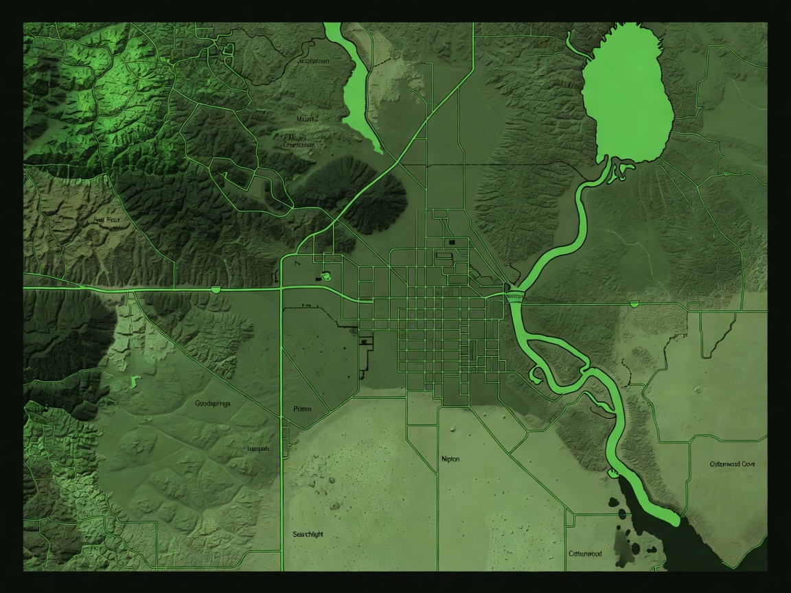 Mojave Wasteland Pip-Boy Map