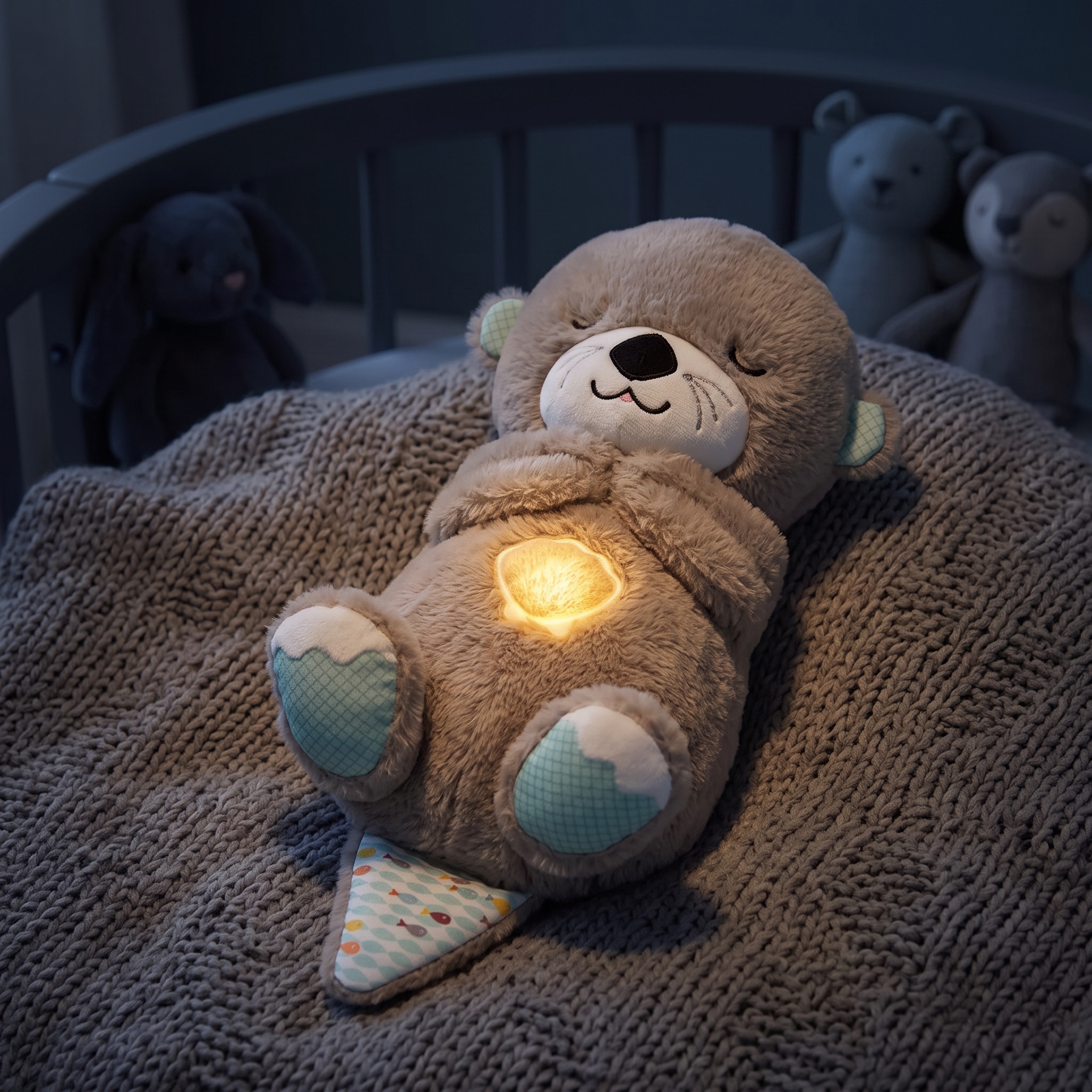 Loutre veilleuse dans la chambre la nuit