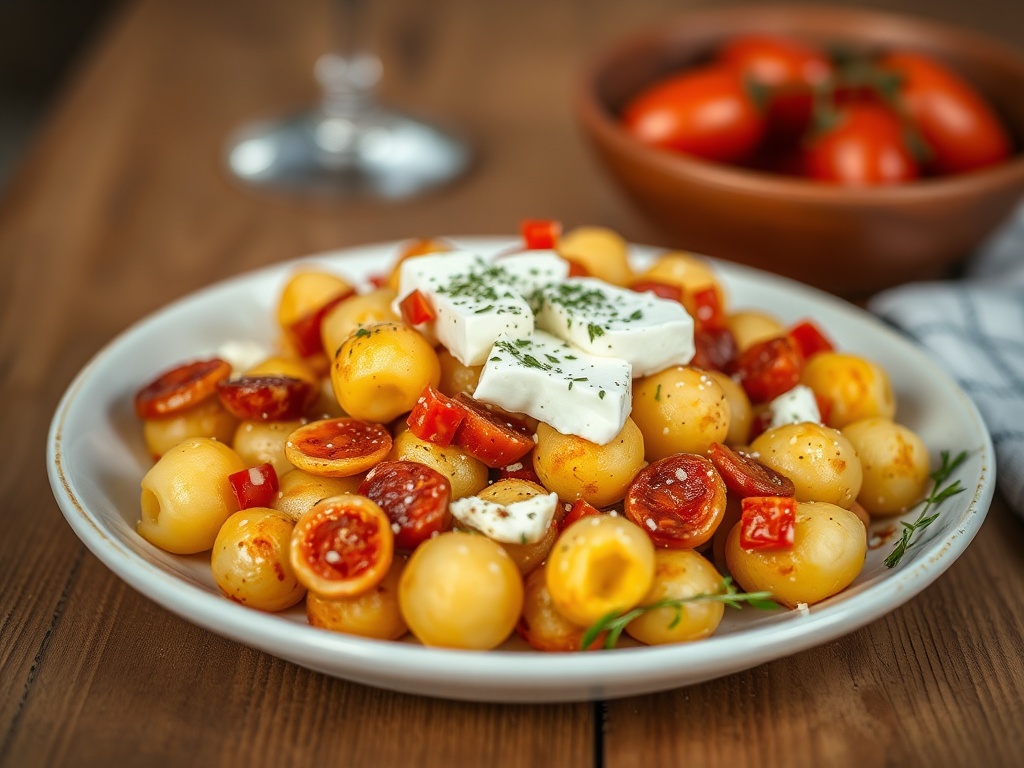 Gnocchis croustillants au chorizo et crème de feta : la recette étudiante rapide et ultra gourmande