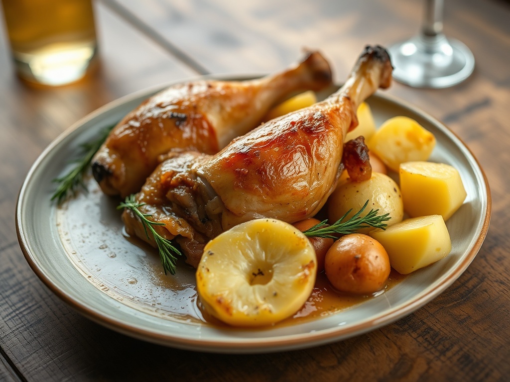 Poulet au cidre et pommes façon grand-mère : la recette maison facile et ultra gourmande
