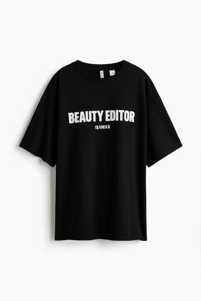 H&M, OVERSIZED PRINTED T-SHIRT