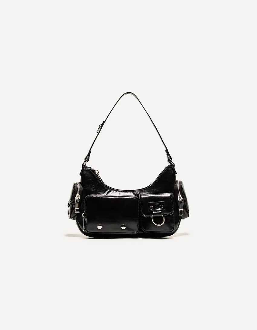 bershka, MULTI-POCKET SHOULDER BAG