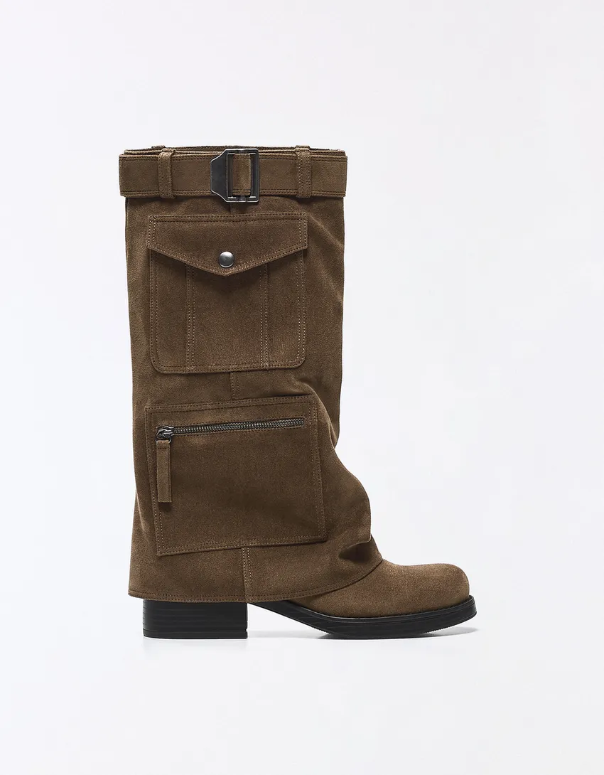 bershka, FLAT BOOTS WITH PANT POCKETS