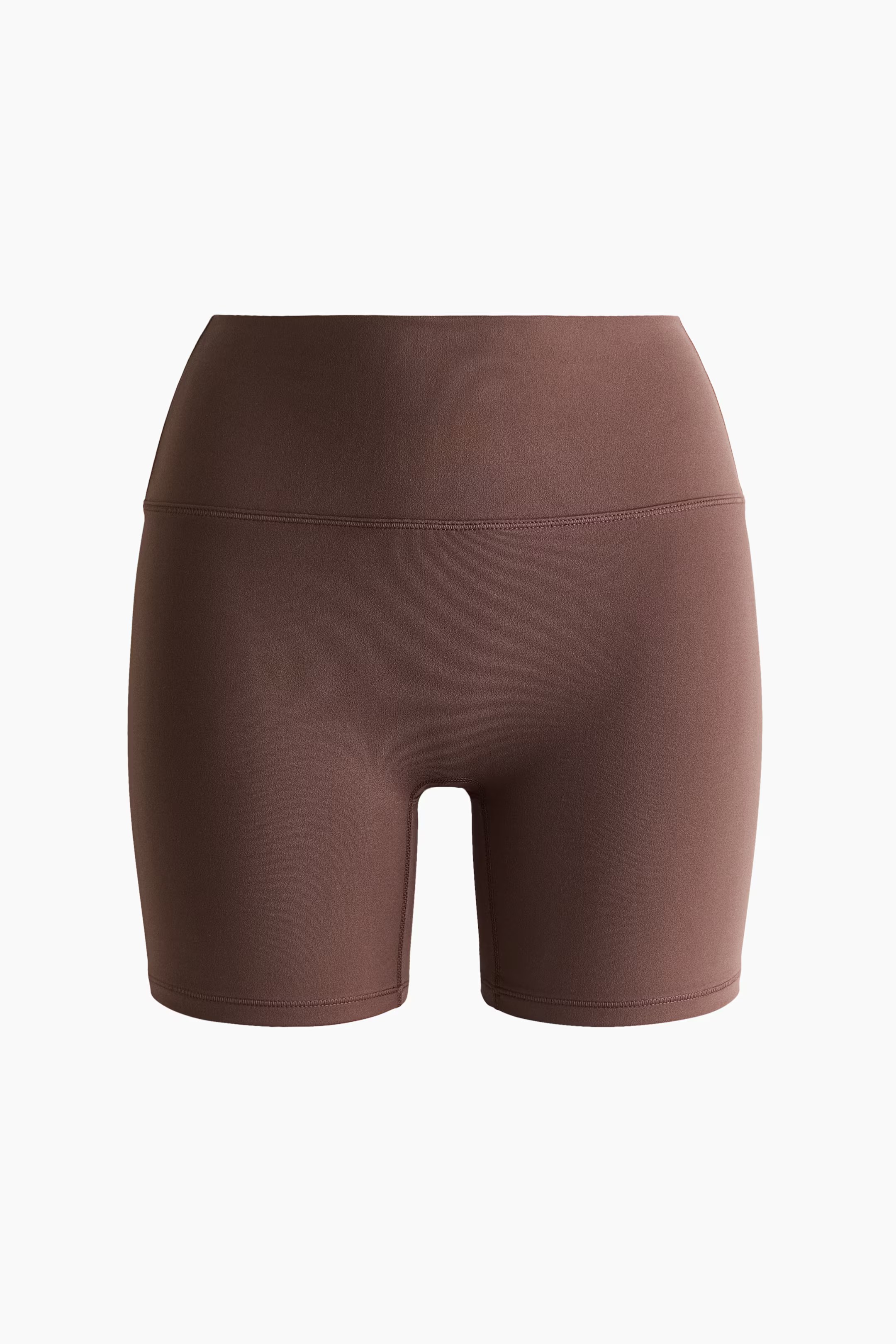 h&m, BIKING SHORTS WITH SOFTMOVE - choco mocha