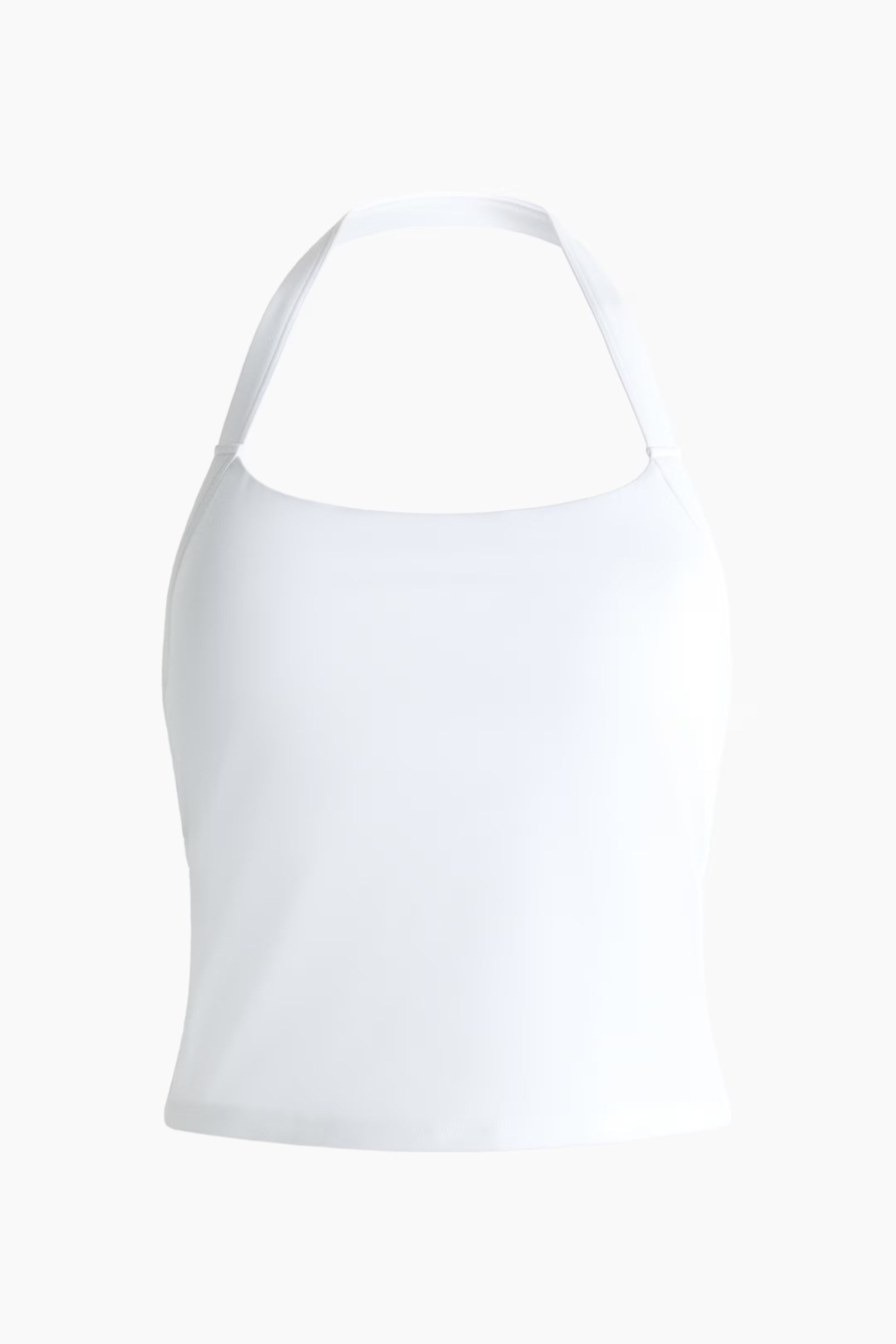 h&m, HALTERNECK SPORTS TANK TOP WITH SOFTMOVE - white