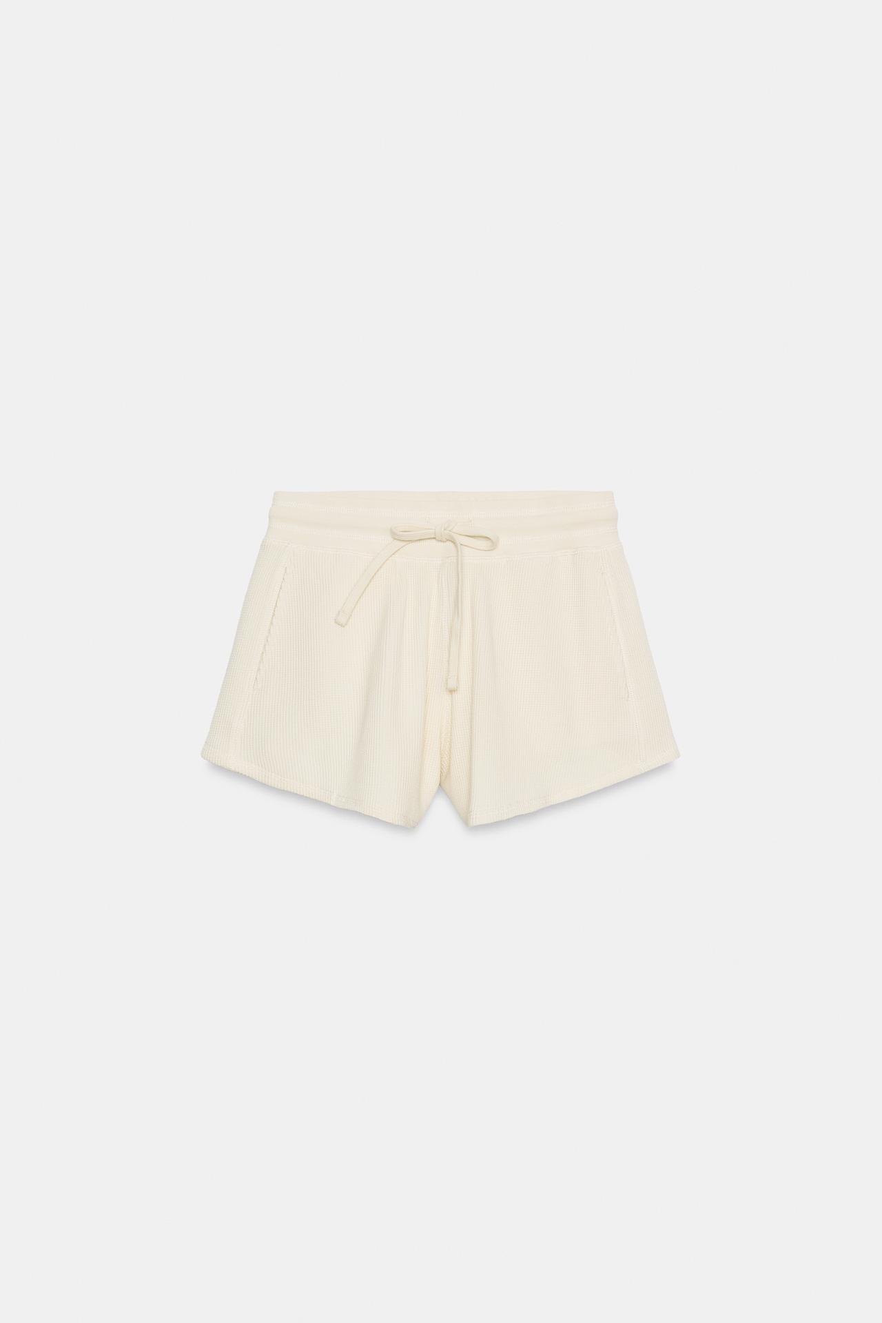zara, COTTON WAFFLE SHORTS