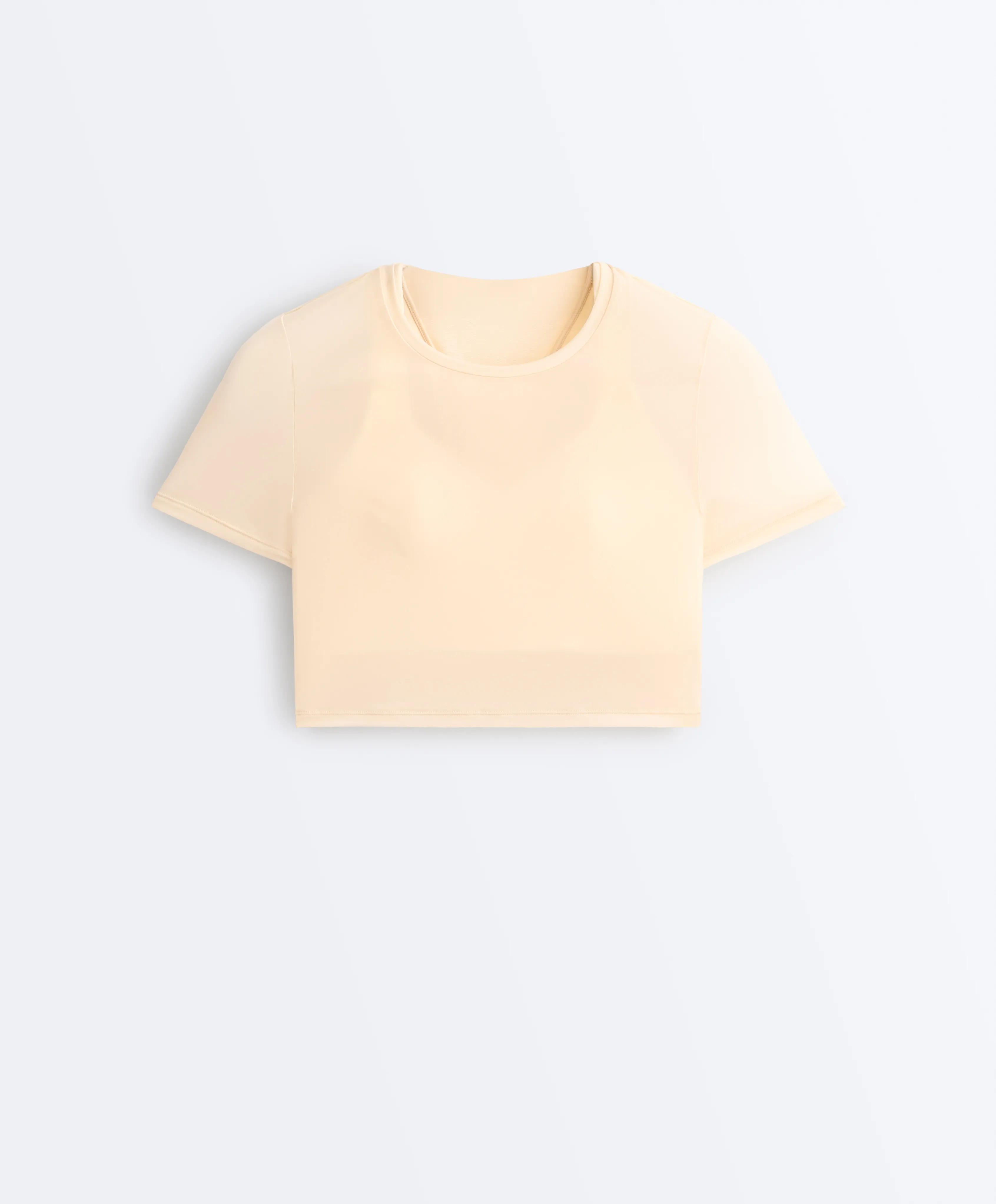 oysho, Short-sleeved sheer tank top