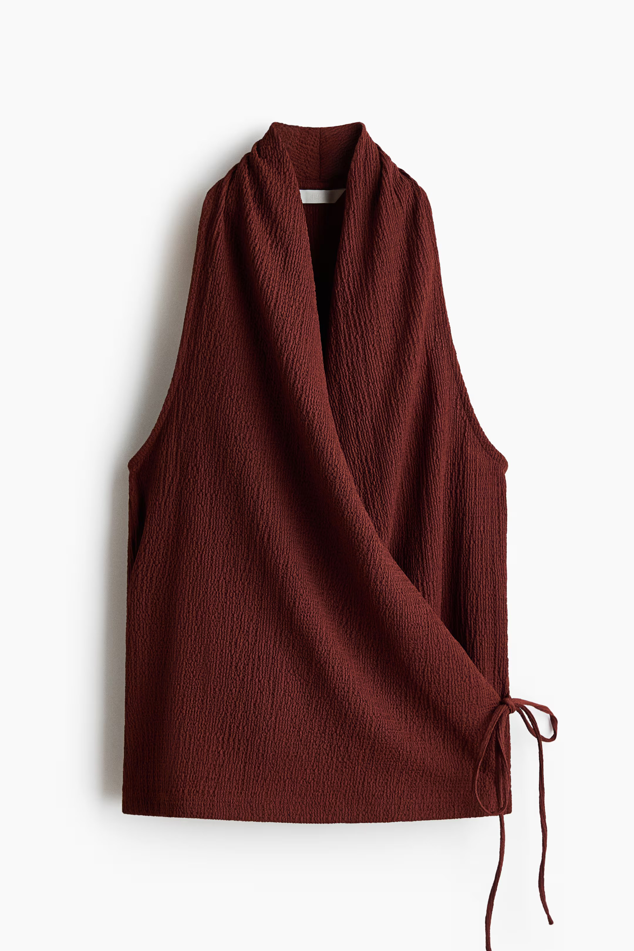 h&m, TEXTURED WRAP TOP