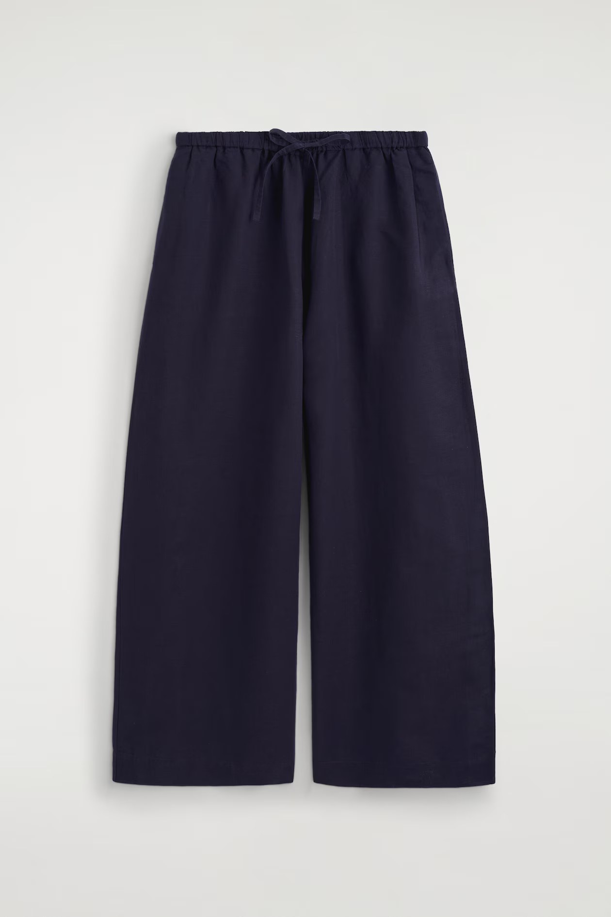 COS, WIDE-LEG LINEN DRAWSTRING PANTS