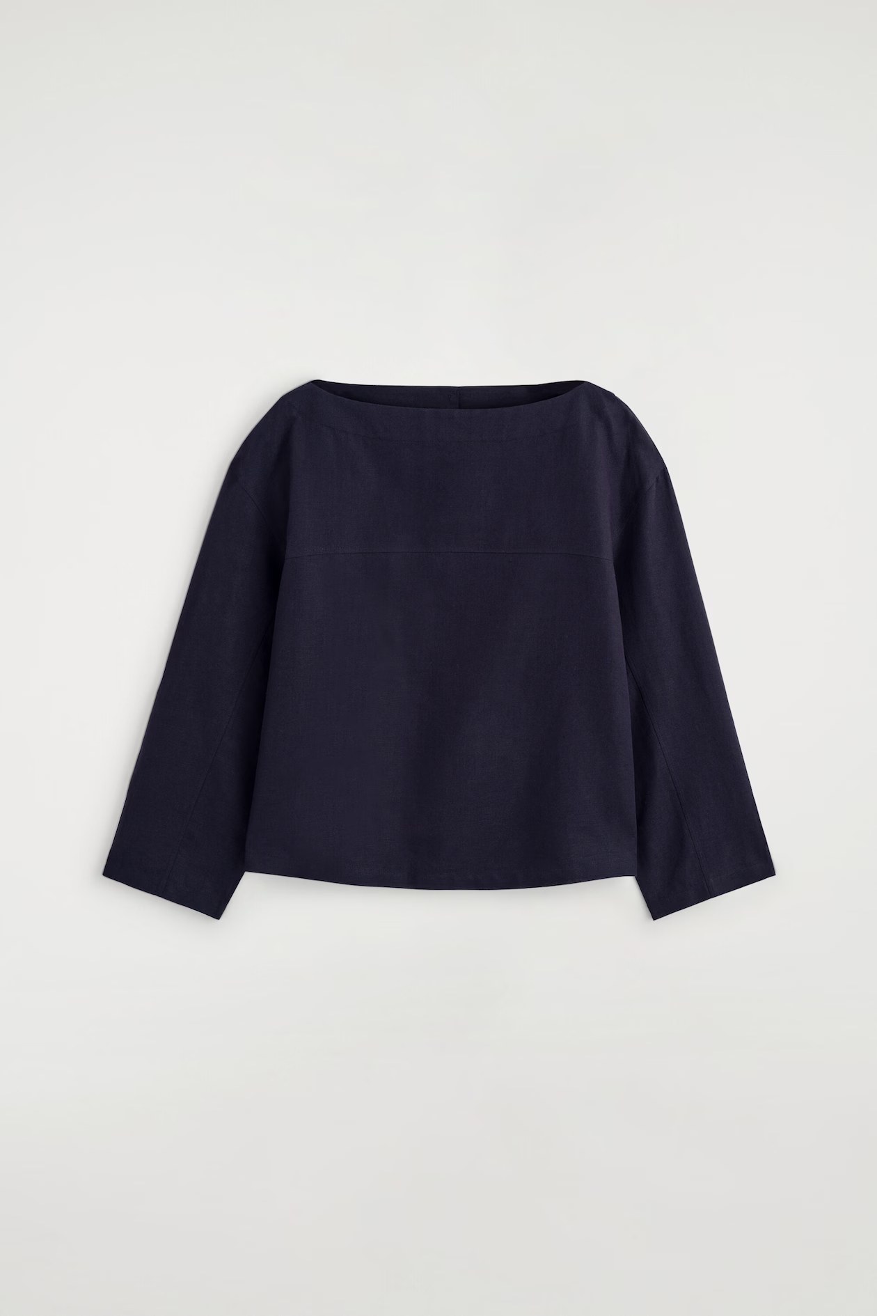cos, BOAT-NECK LINEN BLOUSE