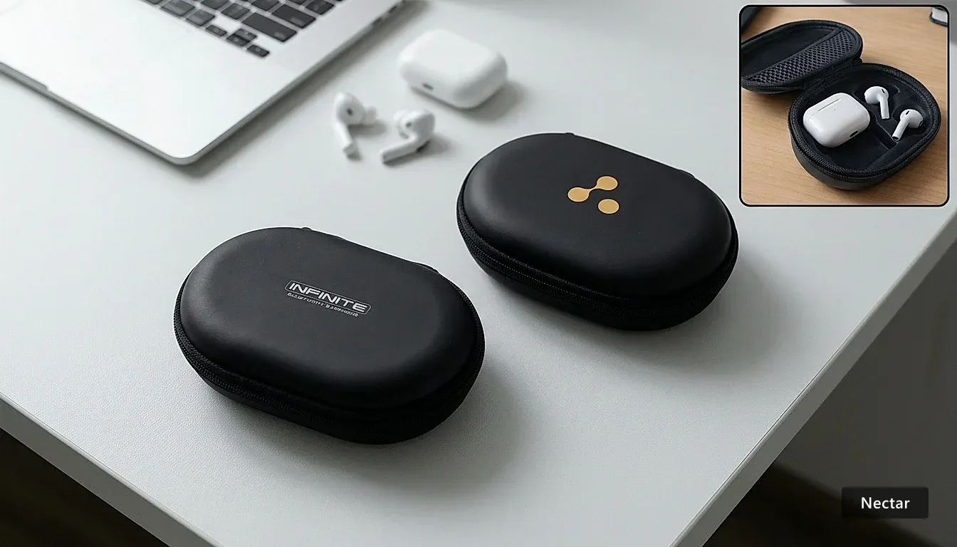 NoirFold Earphone Case