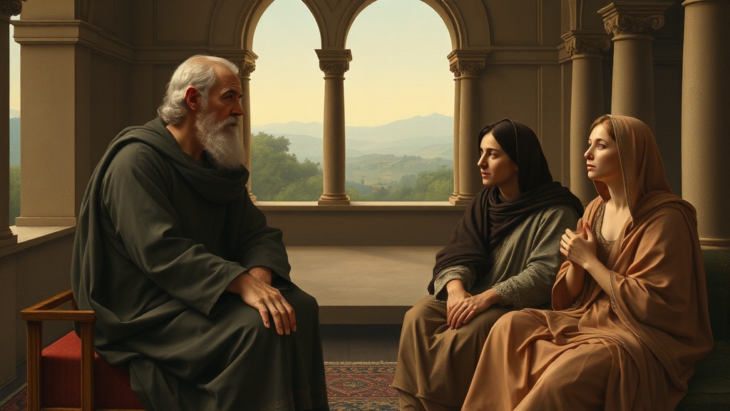 A serene family gathering symbolizing harmony, respect, and reconciliation