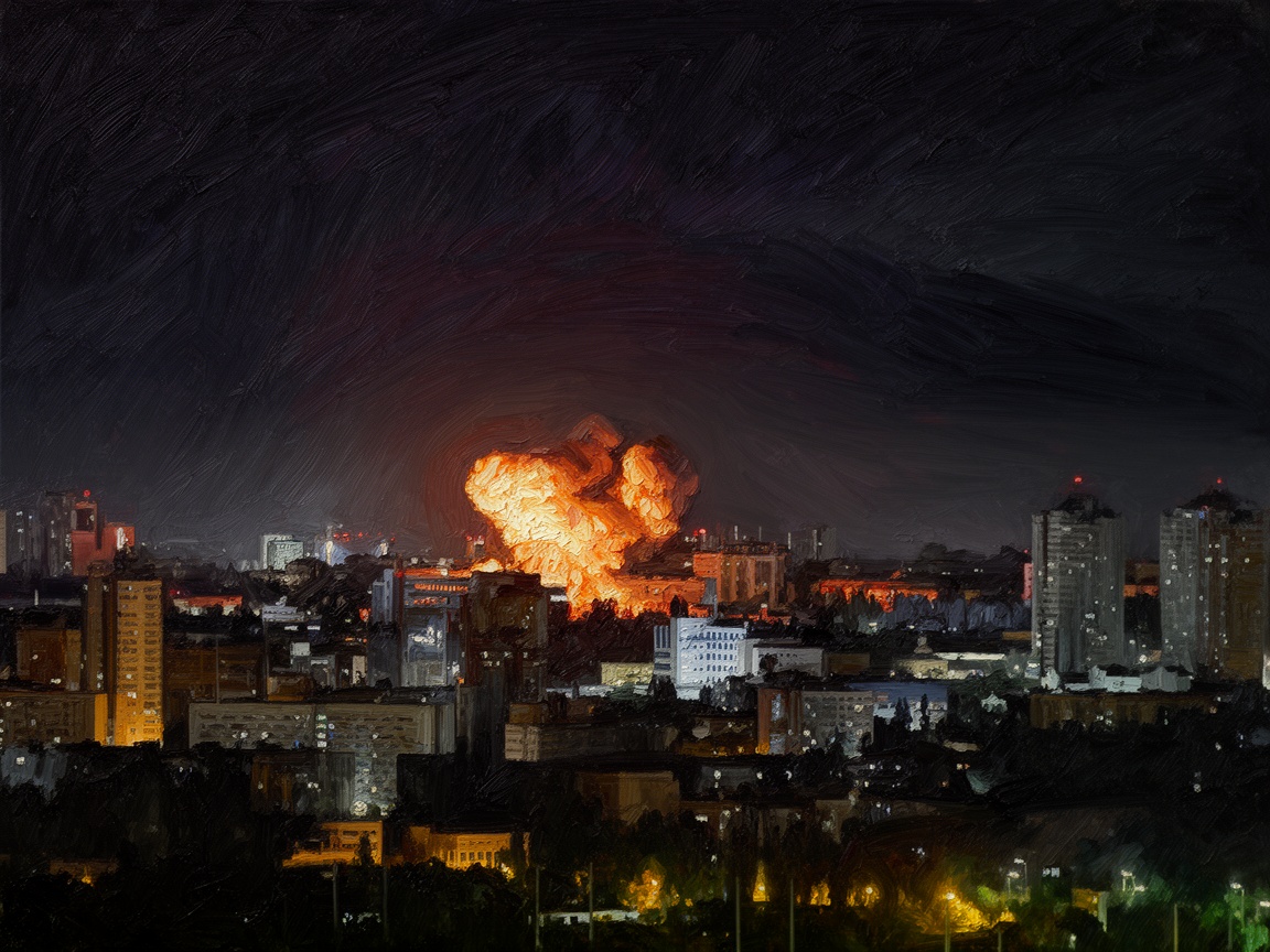 Russian Ballistic Missiles Strike Kyiv, One Dead, Nine Injured