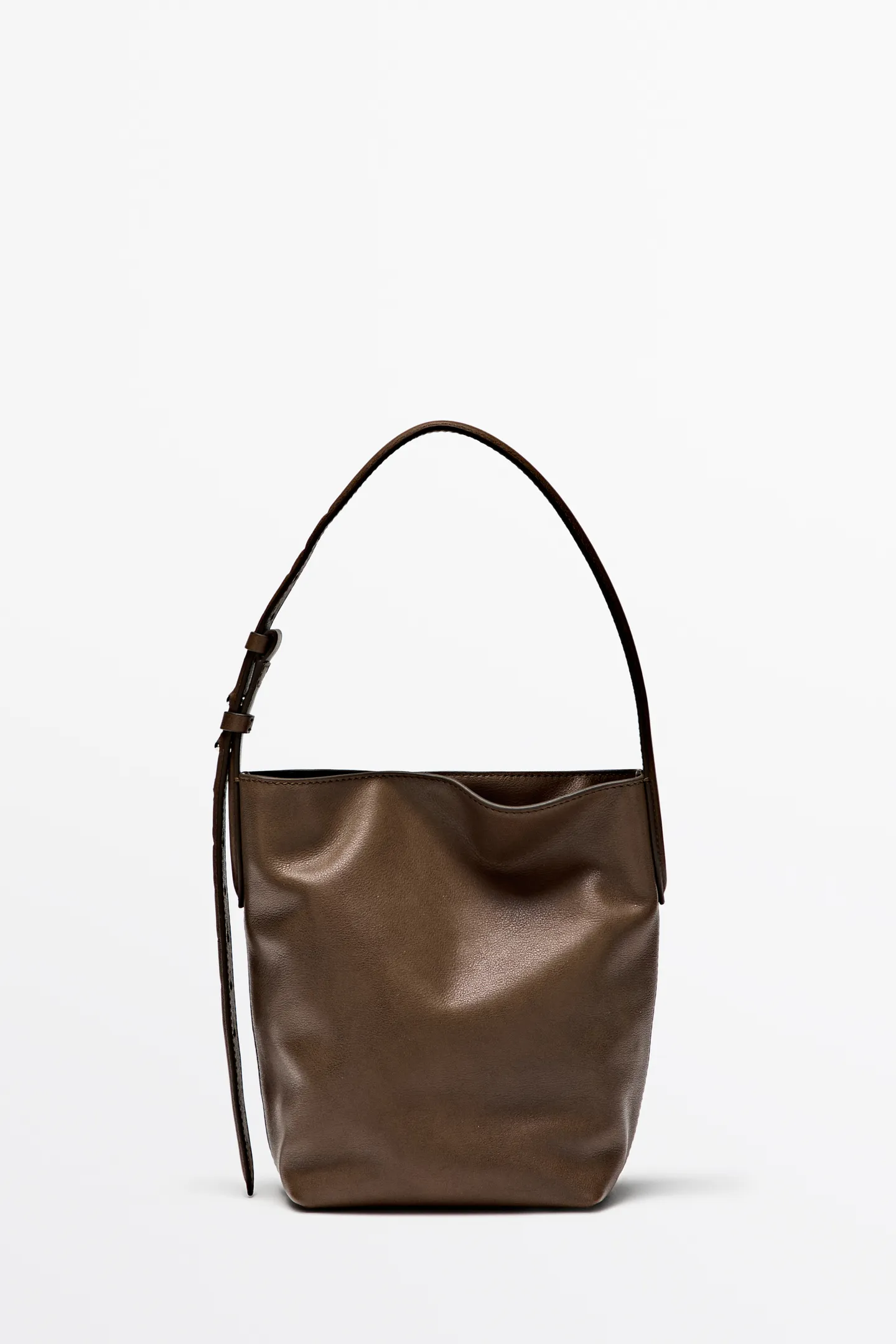Massimo Dutti, NAPPA LEATHER MINI BUCKET BAG