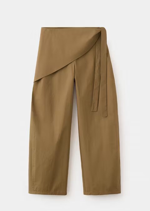 Mango, STRAIGHT PANTS WITH REMOVABLE SCARF