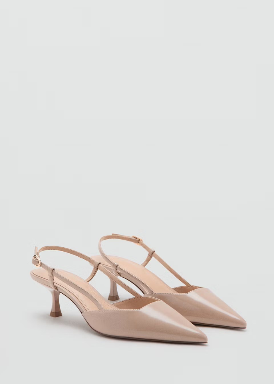 mango, PATENT LEATHER POINTED TOE HIGH HEEL SHOE