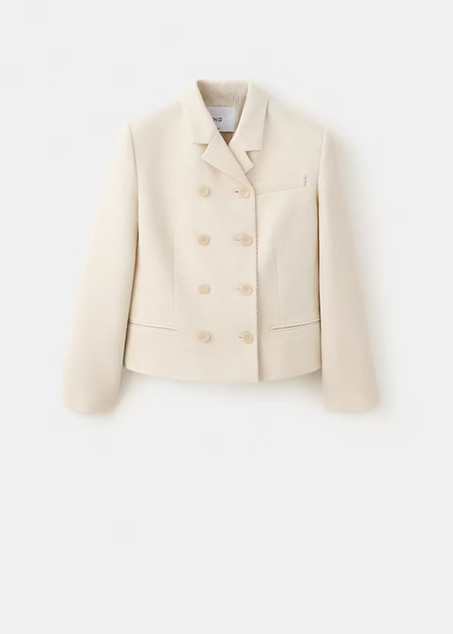 mango, SHORT DOUBLE-BREASTED JACKET