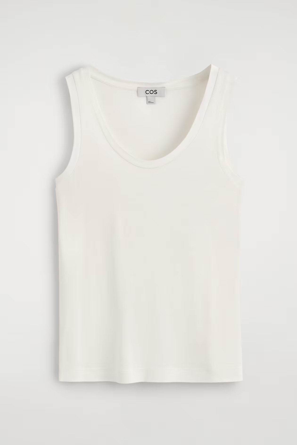 cos, SCOOP-NECK SILK-JERSEY TANK TOP