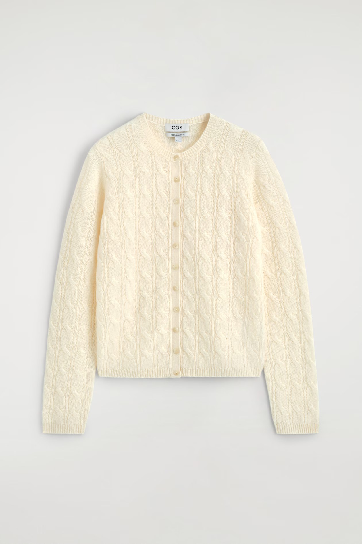 cos, CABLE-KNIT CASHMERE CARDIGAN