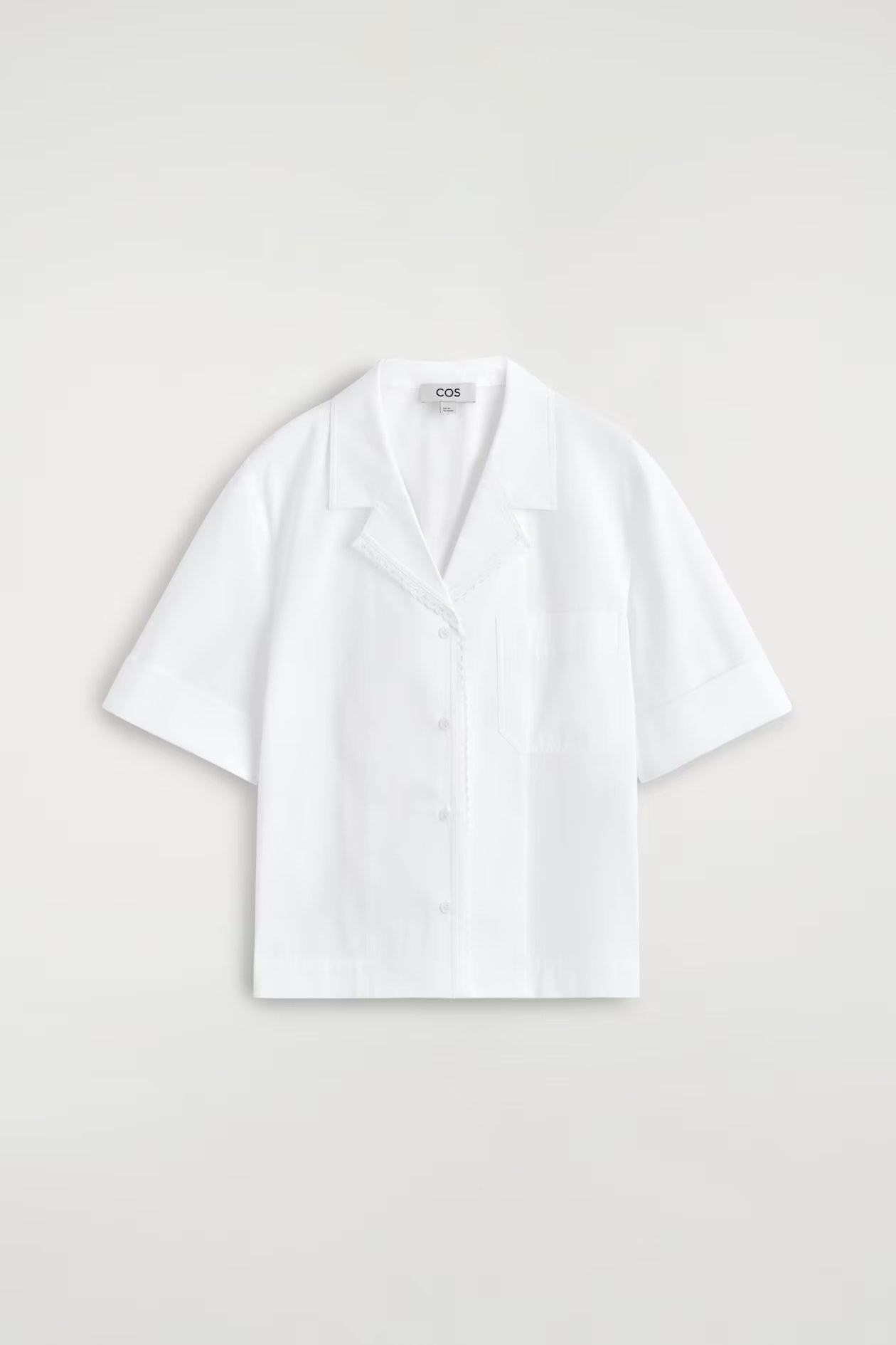 cos, LACE-TRIMMED RESORT SHIRT