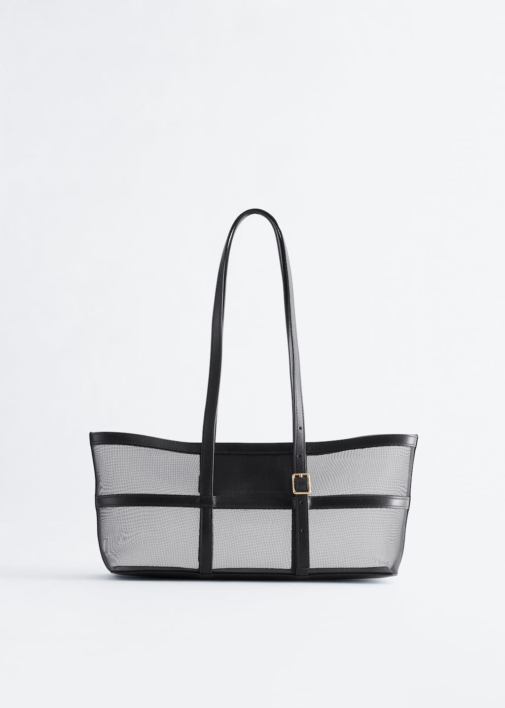 & Other stories, LEATHER-TRIMMED MESH TOTE BAG